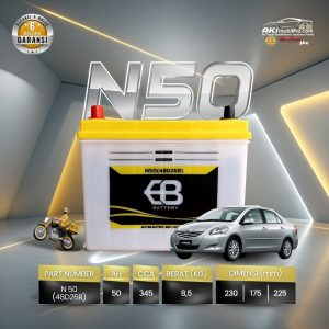 Aki Basah EB N50 Murah untuk Toyota Kijang Mitsubishi L300 Isuzu Panther