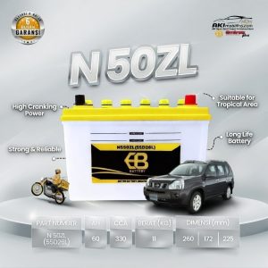 Aki Basah EB N50ZL Murah untuk Toyota Innova Camry Honda Accord Nissan X-Trail