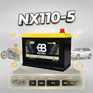 Aki Kering EB NX110-5R (80D26R) Murah untuk Isuzu Panther Kijang Diesel L300